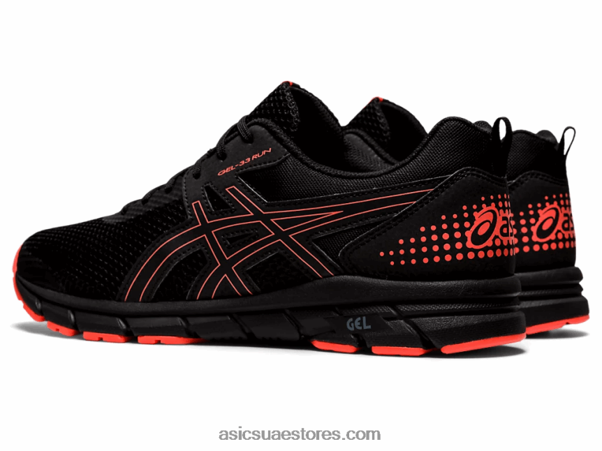 Asics أسود / فلاش المرجان جل - 33 2N24DJ896