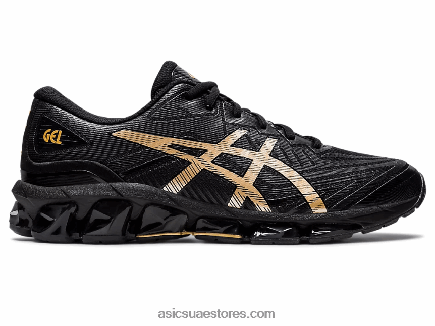 Asics أسود / ذهب خالص جل الكم 360 السابع 2N24DJ1209