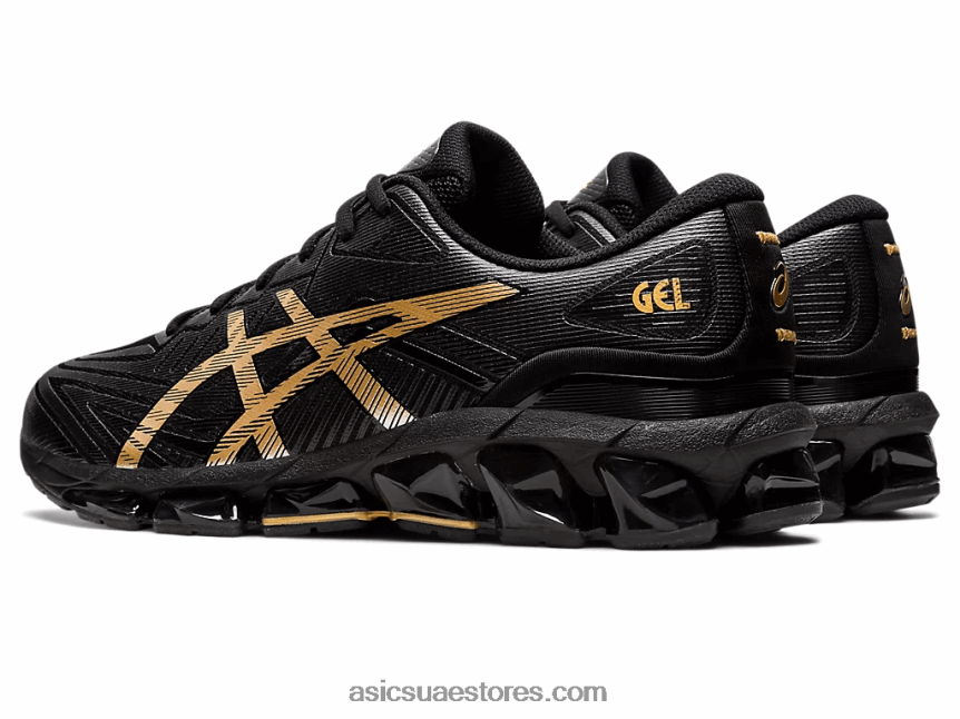 Asics أسود / ذهب خالص جل الكم 360 السابع 2N24DJ1209