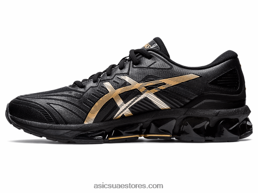 Asics أسود / ذهب خالص جل الكم 360 السابع 2N24DJ1209