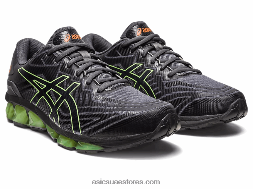 Asics رمادي غامق / أخضر ليموني جل الكم 360 السابع 2N24DJ133
