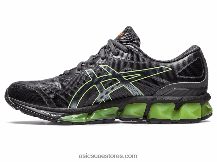 Asics رمادي غامق / أخضر ليموني جل الكم 360 السابع 2N24DJ133