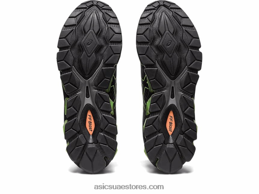 Asics رمادي غامق / أخضر ليموني جل الكم 360 السابع 2N24DJ133