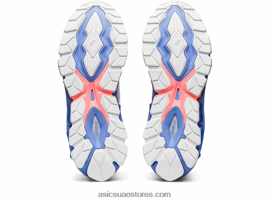 Asics أبيض / نكة زرقاء جل الكم 360 السابع 2N24DJ2319