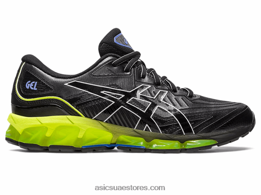 Asics أسود / أصفر أمان جل الكم 360 السابع 2N24DJ242