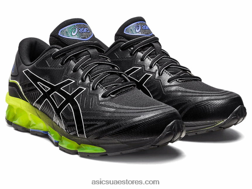 Asics أسود / أصفر أمان جل الكم 360 السابع 2N24DJ242