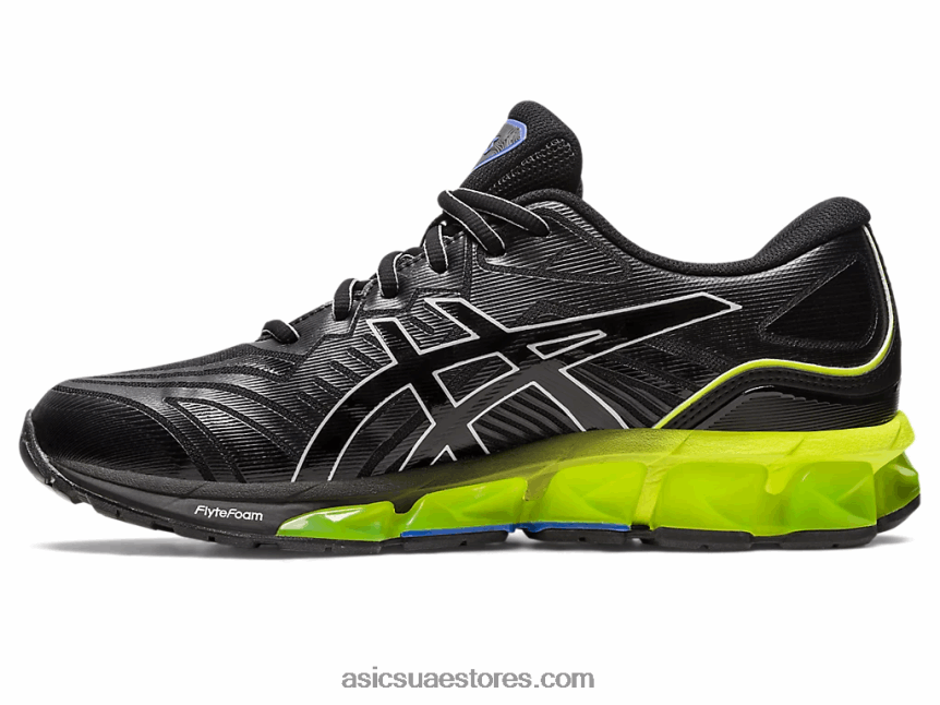 Asics أسود / أصفر أمان جل الكم 360 السابع 2N24DJ242