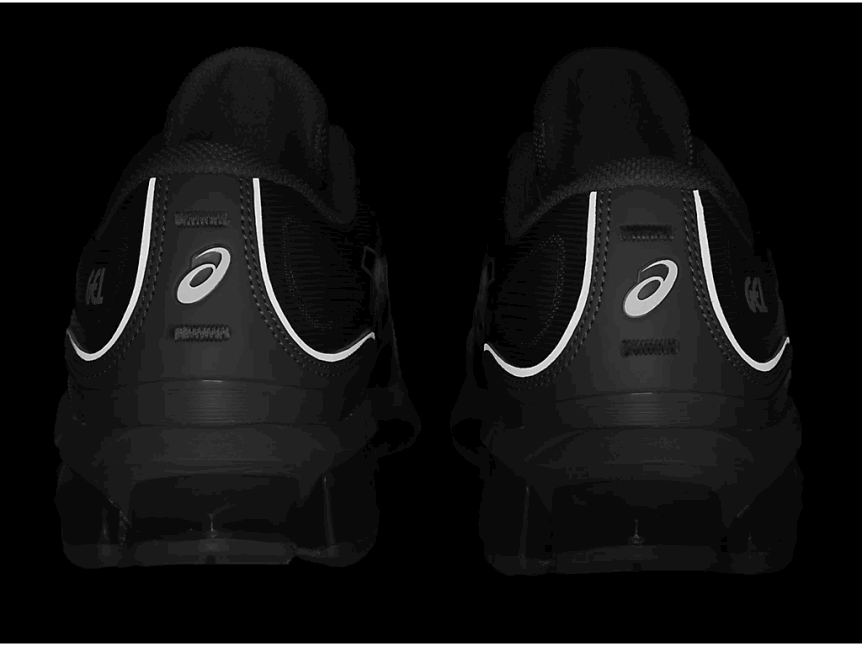 Asics أسود / أصفر أمان جل الكم 360 السابع 2N24DJ242