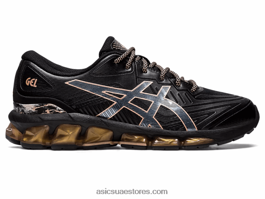 Asics أسود / ذهبي وردي جل الكم 360 السابع 2N24DJ2759