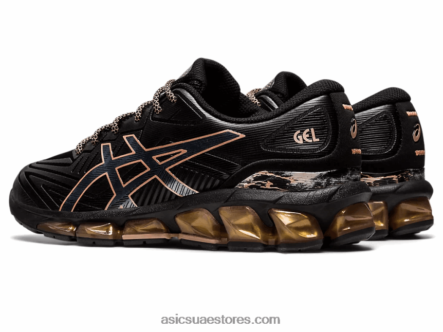 Asics أسود / ذهبي وردي جل الكم 360 السابع 2N24DJ2759
