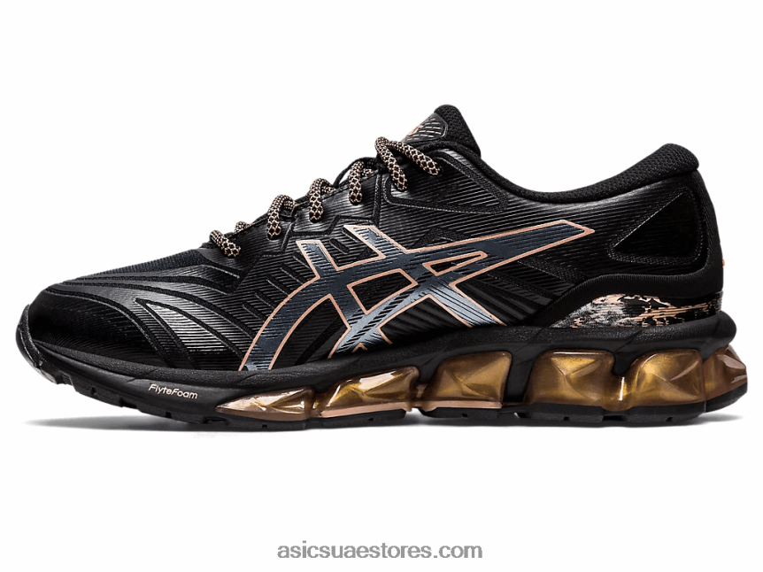 Asics أسود / ذهبي وردي جل الكم 360 السابع 2N24DJ2759