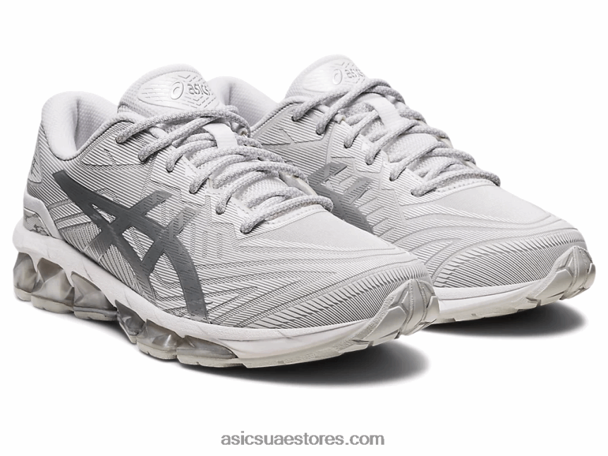 Asics أبيض / فضي نقي جل الكم 360 السابع 2N24DJ2916