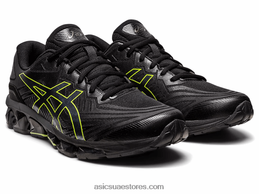 Asics أسود / نيون الجير جل الكم 360 السابع 2N24DJ623