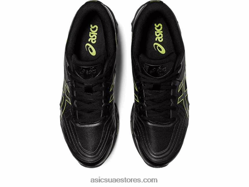 Asics أسود / نيون الجير جل الكم 360 السابع 2N24DJ623