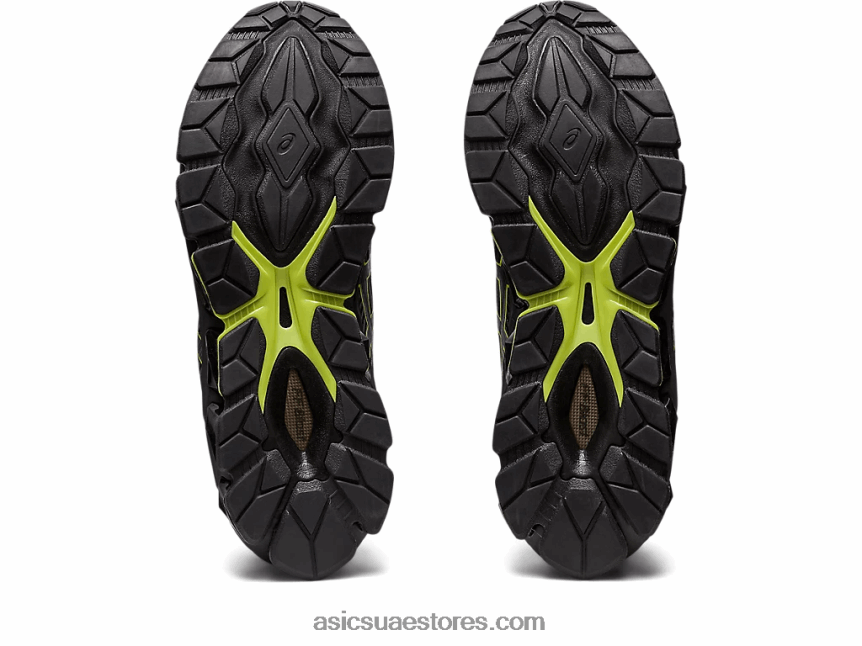 Asics أسود / نيون الجير جل الكم 360 السابع 2N24DJ623