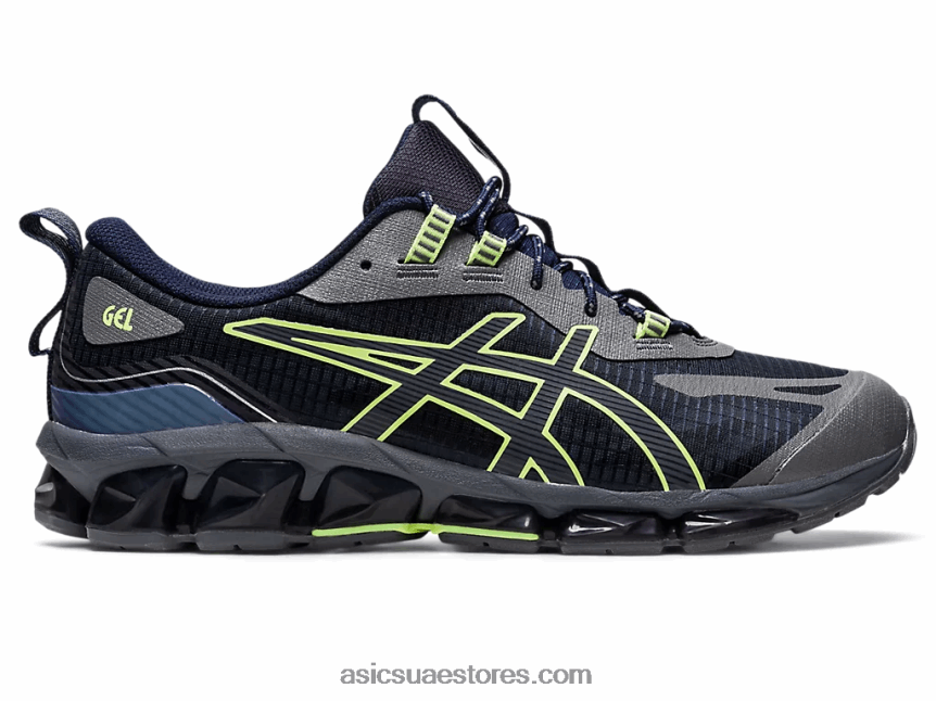 Asics منتصف الليل / أخضر ليموني جل الكم 360 السابع 2N24DJ804