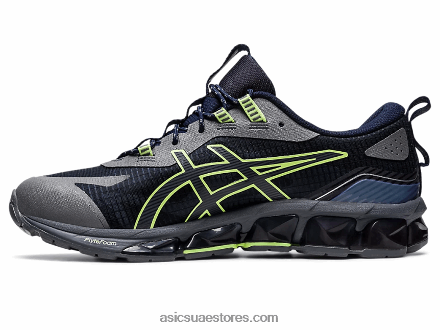 Asics منتصف الليل / أخضر ليموني جل الكم 360 السابع 2N24DJ804