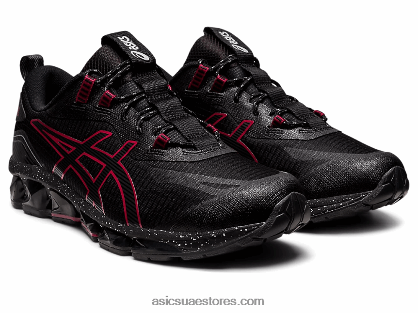 Asics أسود / بورجوندي جل الكم 360 السابع 2N24DJ806