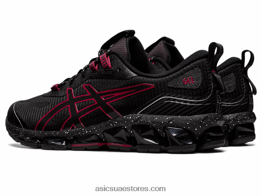 Asics أسود / بورجوندي جل الكم 360 السابع 2N24DJ806