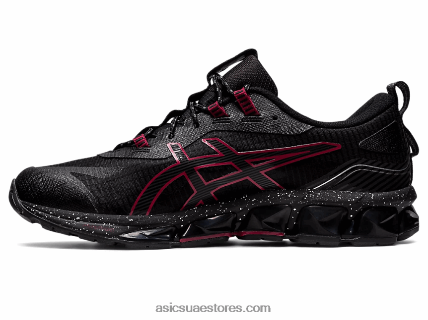 Asics أسود / بورجوندي جل الكم 360 السابع 2N24DJ806