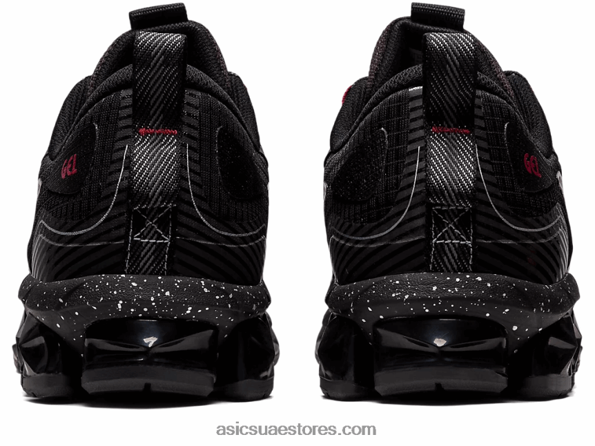 Asics أسود / بورجوندي جل الكم 360 السابع 2N24DJ806