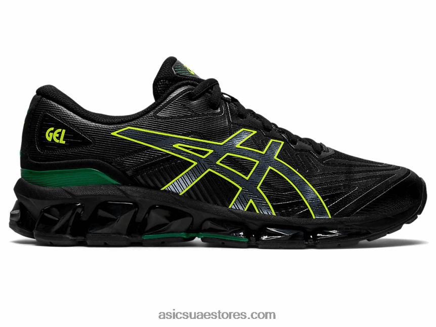 Asics أسود / أصفر أمان جل الكم 360 السابع 2N24DJ965