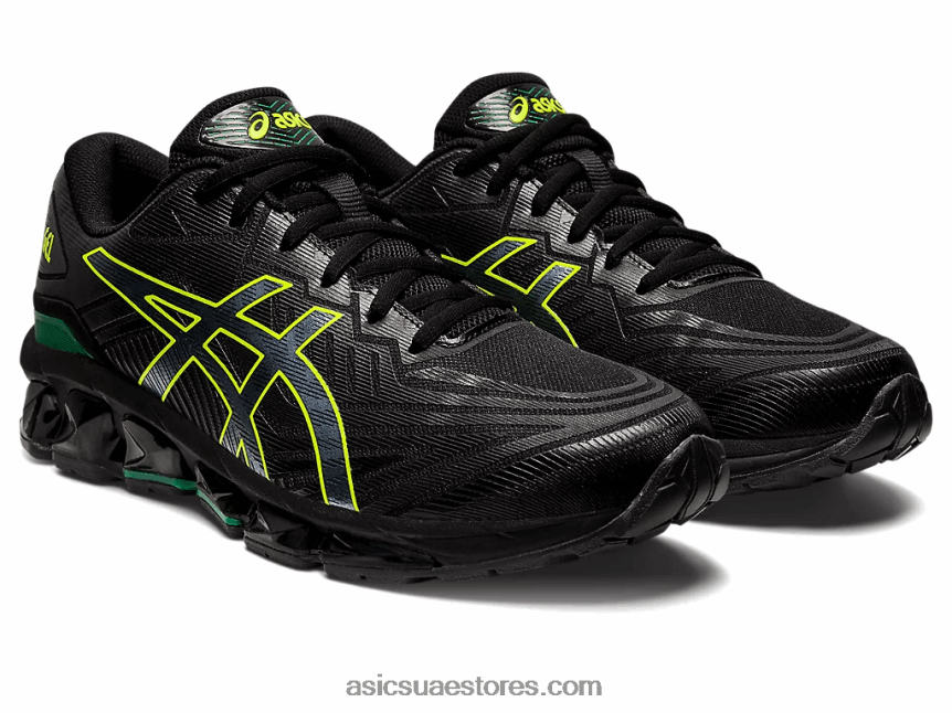 Asics أسود / أصفر أمان جل الكم 360 السابع 2N24DJ965