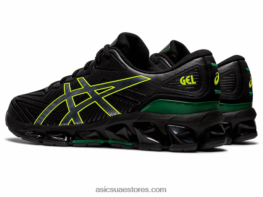 Asics أسود / أصفر أمان جل الكم 360 السابع 2N24DJ965