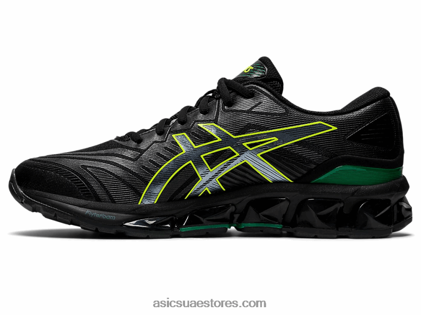 Asics أسود / أصفر أمان جل الكم 360 السابع 2N24DJ965