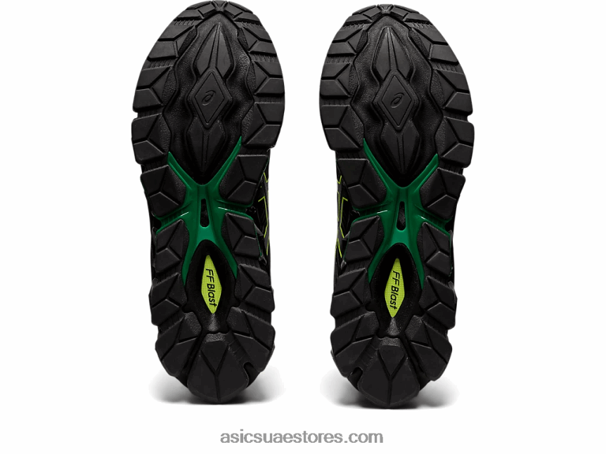 Asics أسود / أصفر أمان جل الكم 360 السابع 2N24DJ965