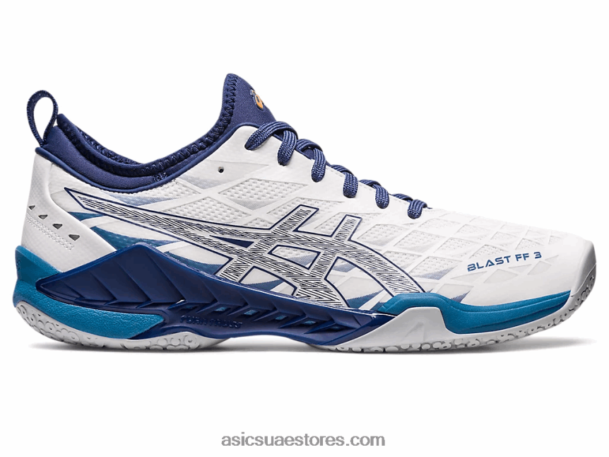 Asics أبيض / عميق المحيط انفجار وما يليها 3 2N24DJ1134