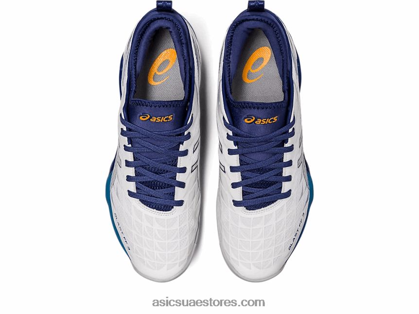 Asics أبيض / عميق المحيط انفجار وما يليها 3 2N24DJ1134