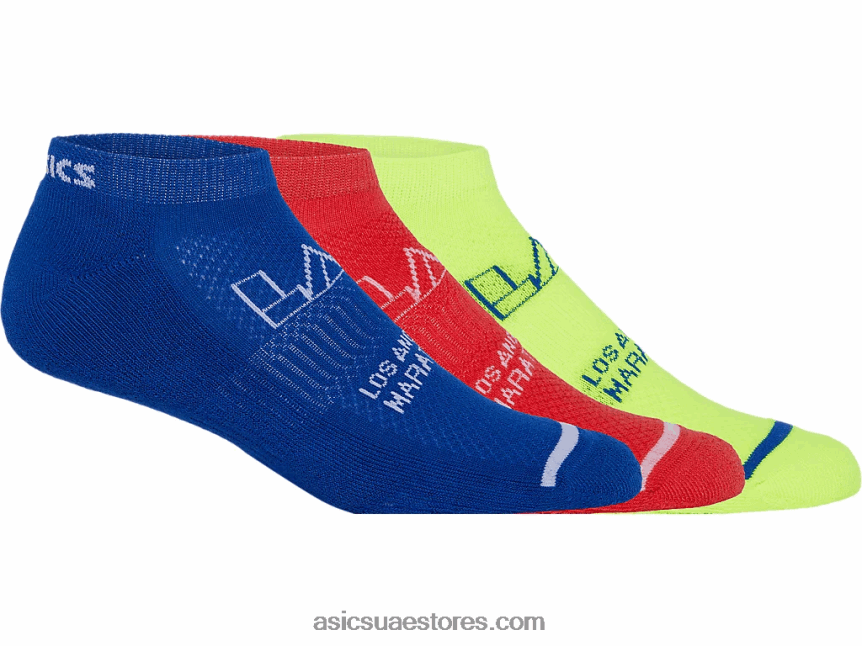 Asics الوردة الساحلية / البط البري الهادئ / الأصفر وسادة منخفضة 3 عبوات لام 2N24DJ1371