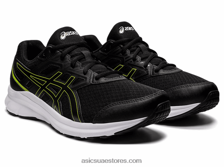 Asics أسود / أخضر خطر هزة 3 واسعة للغاية 2N24DJ1538
