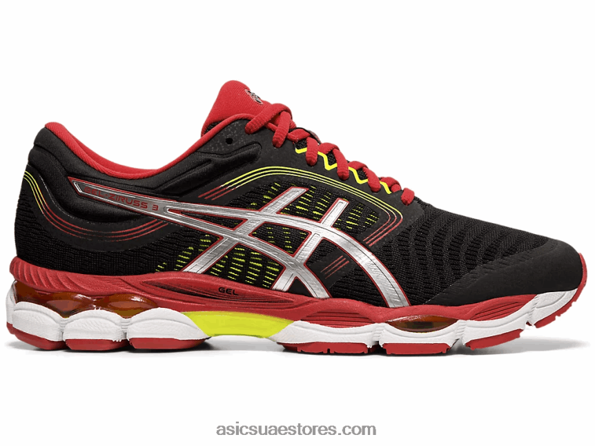 Asics أسود / أحمر سرعة جل زيروس 3 2N24DJ2103
