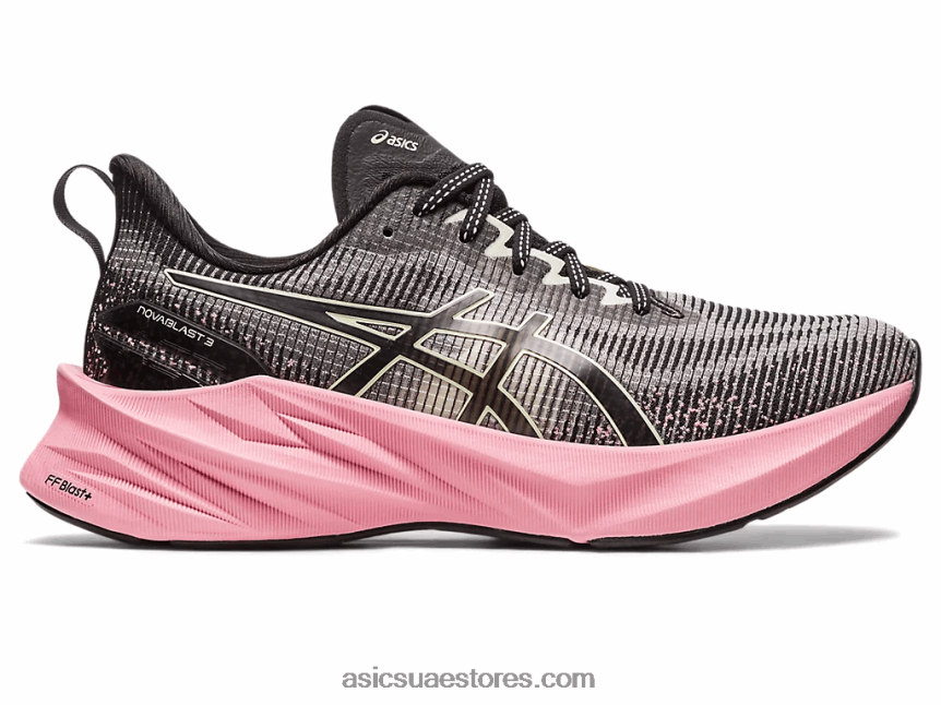 Asics الهذيان الأسود / الوردي نوفابلاست 3 جنيه 2N24DJ2267
