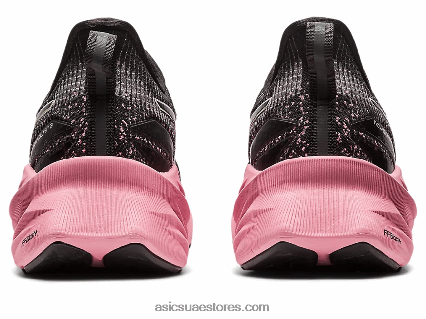 Asics الهذيان الأسود / الوردي نوفابلاست 3 جنيه 2N24DJ2267