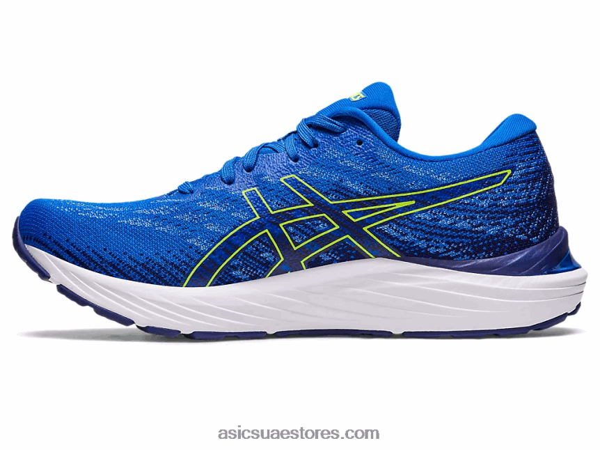 Asics أزرق كهربائي / أصفر أمان جل ستراتوس 3 متماسكة 2N24DJ248