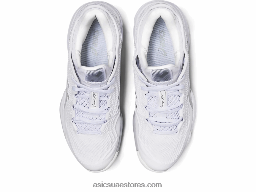 Asics أبيض / فضي نقي محكمة وما يليها 3 2N24DJ2587
