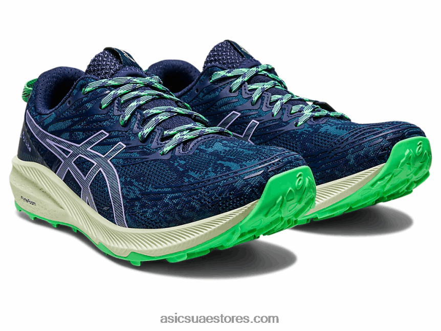 Asics حبر أزرق مخضر / بنفسجي رقمي فوجي لايت 3 2N24DJ2639