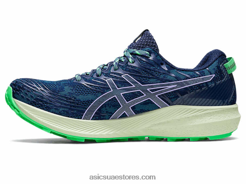 Asics حبر أزرق مخضر / بنفسجي رقمي فوجي لايت 3 2N24DJ2639