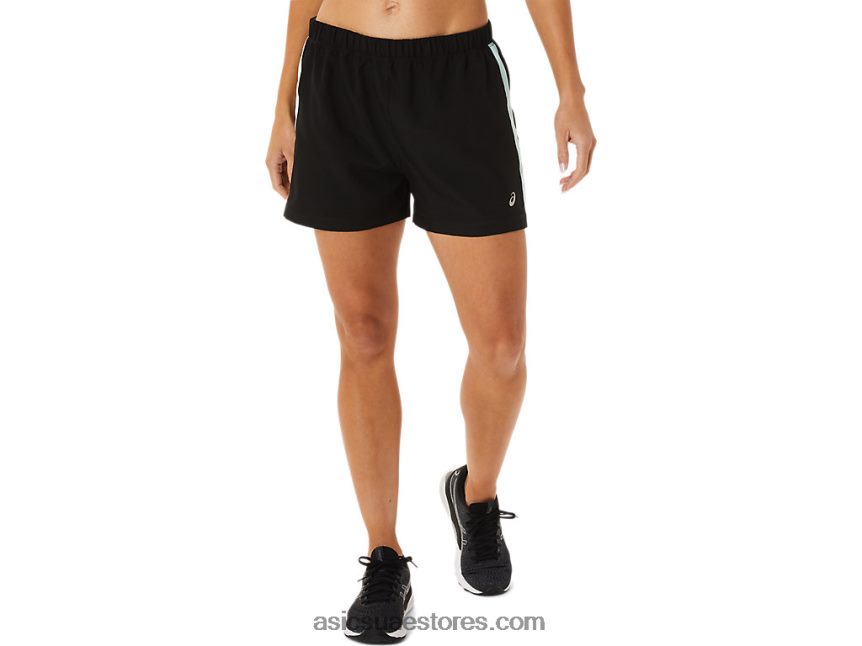 Asics أداء أسود / أزرق واضح طقم نسائي جاهز 3 بوصة قصير 2N24DJ2917