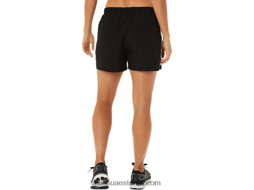Asics أداء أسود / أزرق واضح طقم نسائي جاهز 3 بوصة قصير 2N24DJ2917