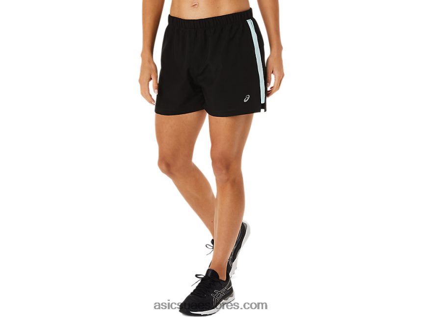 Asics أداء أسود / أزرق واضح طقم نسائي جاهز 3 بوصة قصير 2N24DJ2917