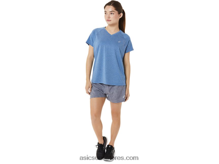 Asics الطاووس هيذر / ليك درايف طقم نسائي جاهز 3 بوصة قصير 2N24DJ2947
