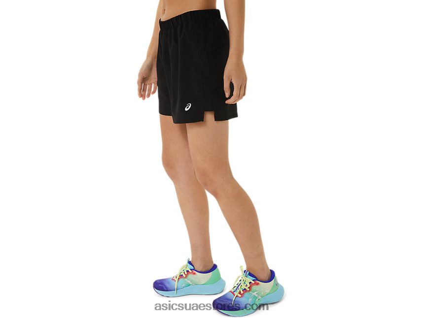 Asics أسود الأداء طقم نسائي جاهز 3 بوصة لامع 2N24DJ3306