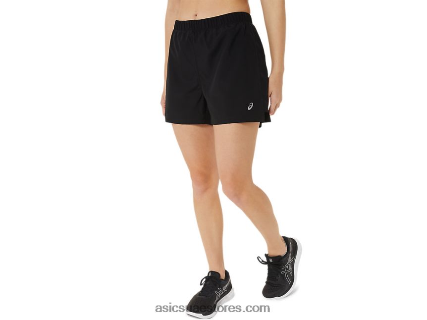 Asics أسود الأداء طقم نسائي جاهز 3 بوصة قصير 2N24DJ3457