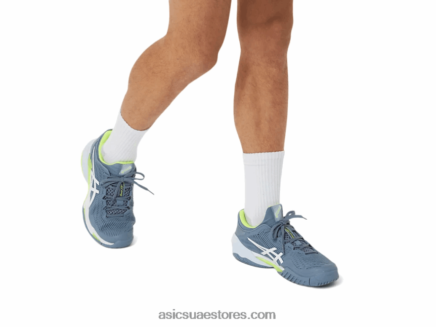 Asics أزرق صلب / أبيض محكمة وما يليها 3 2N24DJ351