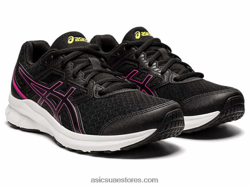 Asics أسود / وردي ساخن هزة 3 واسعة 2N24DJ3552
