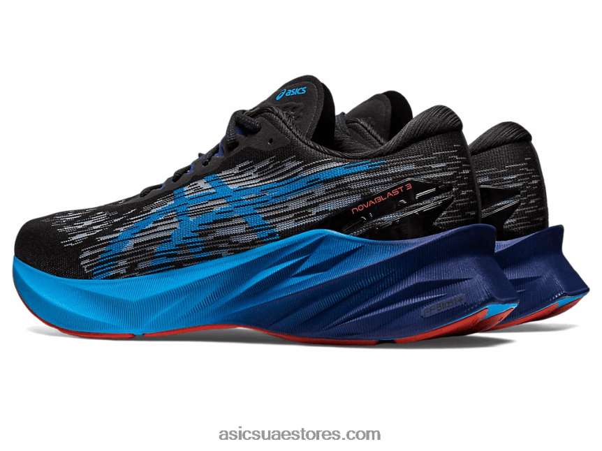 Asics أسود / أزرق الجزيرة نوفابلاست 3 2N24DJ377